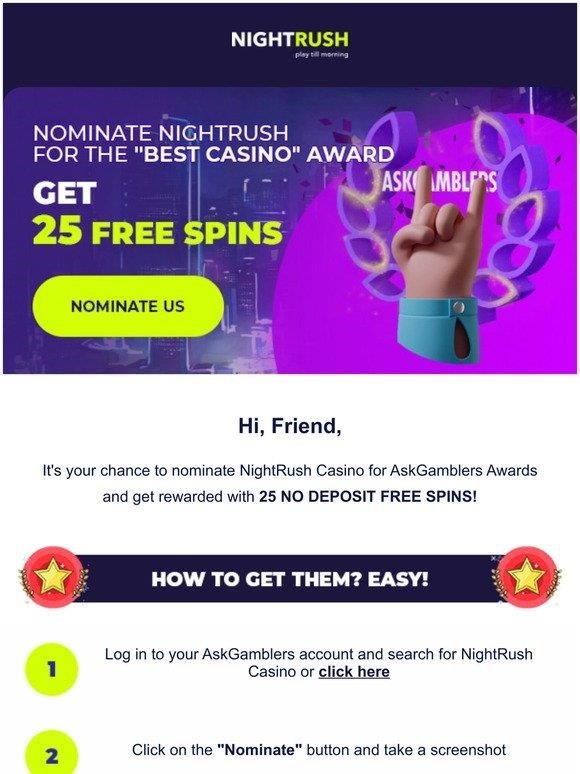 NightRush Casino Bonuses and Promotions